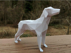low poly dog animals animal blender lo lowpoly meshmixer 3d print model - Mito3D