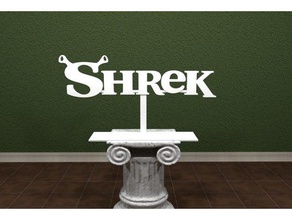 shrek logo les signes et logos 3dpicks vie amour le stand debout 3d print model - Mito3D