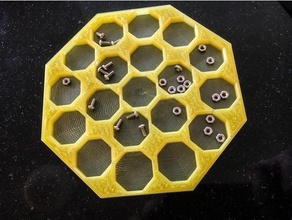 pièces plateau octogonal mottes de gazon porte-outils & boîtes les boulons noix des trucs outils bac workbench 3d print model - Mito3D