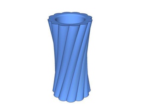scalloped vase Dekor container Blumen-vase Bleistift-Halter 3d print model - Mito3D
