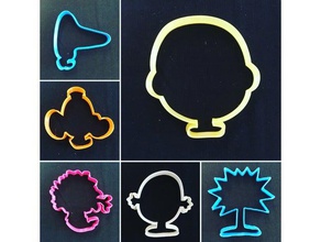 mr peoplekind cookie cutters kitchen & dining cartoon character cutter men 3d print model - Mito3D