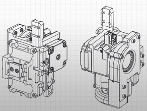 flex mount e3d titan bltouch hypercube 3d printer parts e3d-titan v6 pancake 3d print model - Mito3D