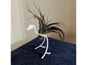 bird air plant holder decor airplants animal decorative eames green house ostrich vase whimsical whimsy 3d print model - Mito3D