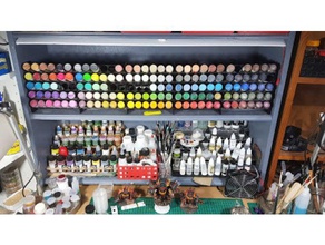 modular pintura rack exército pintor vallejo reaper ferramentas de arte em miniatura modelo a 3d print model - Mito3D