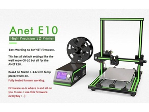 anet e-10 creality cr-10 stock firmware marlin 116 3d printing e-1 update 3d print model - Mito3D