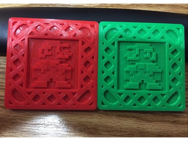 8-bit mario coaster video oyunları içecek nes nintendo 3D print model - Mito3D