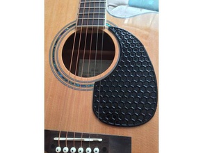 akustik gitar pickguard teardrop müzik aleti 3d print model - Mito3D