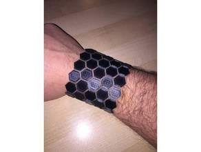 exagon Stoff Armband Armbänder - Gaze moskito Mücke 3d print model - Mito3D