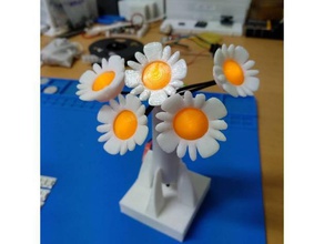 illuminato fiori sculture fiore led i 3d print model - Mito3D