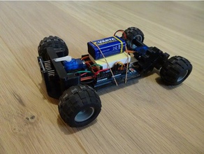 autonomous 3d printed vehicle obstacle avoidance function diy rover car distance sensor infrared laser mechanical toys rc robot robotics toy 3d print model - Mito3D