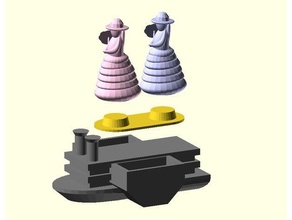 mississippi belle adaptador de peça do jogo brinquedo & acessórios para jogos boardgame boardgames tabuleiro as peças 3d print model - Mito3D