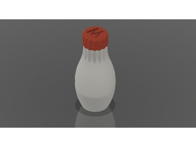 simple bottle screw-on bottlecap accessories cap water 3D print model - Mito3D