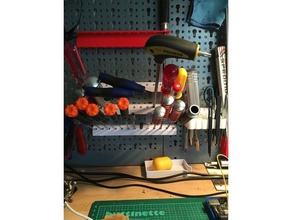 screwdriver holder 45grad tool holders & boxes pegboard peg board srew tools werkzeug 3d print model - Mito3D
