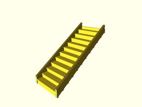 Treppe openscad-generator Gebäude & Strukturen 3d print model - Mito3D