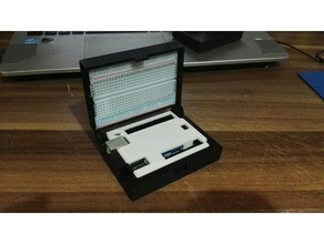 arduino uno snug case breadboard electronics 3d print model - Mito3D