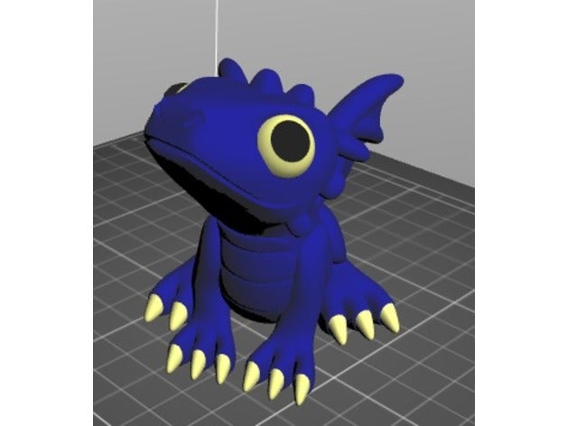 lindo dragón multi de doble material las esculturas la mmu multi-color multi-material prusa 3D print model - Mito3D