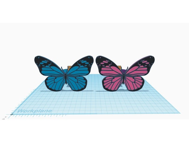 kelebek yüzük dekor perde perdeler tutucu kanca halkası çubuk 3D print model - Mito3D