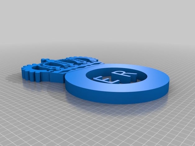 hm servizio di polizia distintivo oggetti scena 3D print model - Mito3D