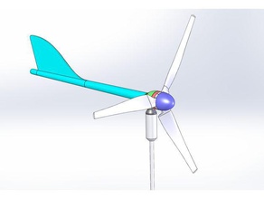 piccola turbina eolica modello hobby vento di 3d print model - Mito3D