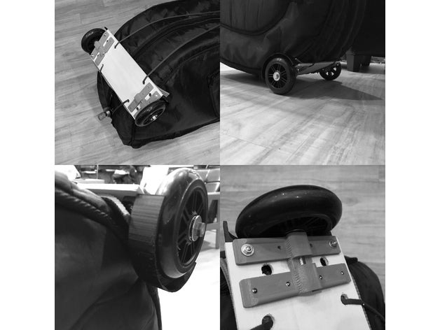 double-bass roue de transport v1 la musique 3D print model - Mito3D
