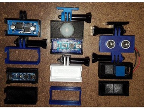 la mia compatta arduino scatole l'elettronica nano pro mini box gopro hc-sr04 lm2596 pir relè 3d print model - Mito3D
