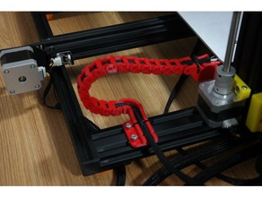 creality cr-10s y axis cable drag chain strain relief 3d printer parts cr10 cr10s cr-10 zepto zep 3d print model - Mito3D