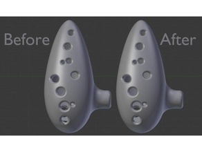 cleaned updated 12 hole ocarina music 3d print model - Mito3D