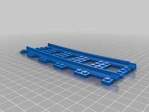 r104 curve 9v ho construction toys track brick bricks h0 rail l-gauge lego compatible train 3d print model - Mito3D