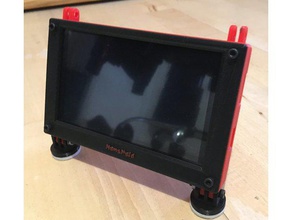 Stahlzarge raspberry pi screen-monitor 5 Zoll 800x480 - Elektronik 5-Zoll-touchscreen Kapazitiv geeekpi hdmi-Bildschirm 3d print model - Mito3D