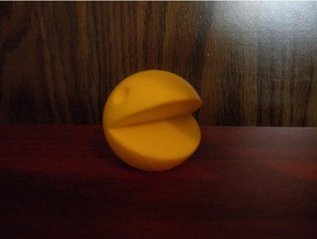 simple spherical pac man without eyes video games model pacman 3d print model - Mito3D