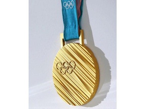 médaille d'or olympique art or la corée les jeux olympiques olympicsgames pyeongchang d'hiver 3d print model - Mito3D