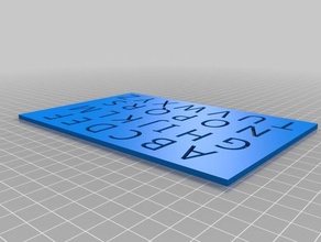 sans serif alphabet stencil art tools 3d print model - Mito3D