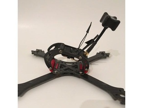 rc reveicer antenna mount - flynoceros r c i veicoli drone frsky montaggio dell'antenna xm plus ricevitore vtx monte 3d print model - Mito3D