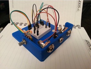 stomp box poc kutusu müzik diy gitar pedalı prototip 3d print model - Mito3D