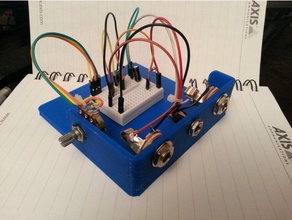 stomp box poc caixa a música diy violão pedal protótipo 3d print model - Mito3D