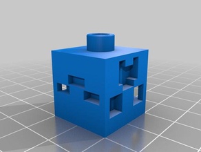 minecraft 4 face simple spinner monoprice mini-extrudeuse Imprimante 3d accessoires 3d print model - Mito3D