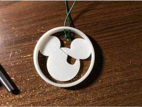 pirata de mickey adorno art el ratón ornamento navidad pescado extensor mouse 3d print model - Mito3D
