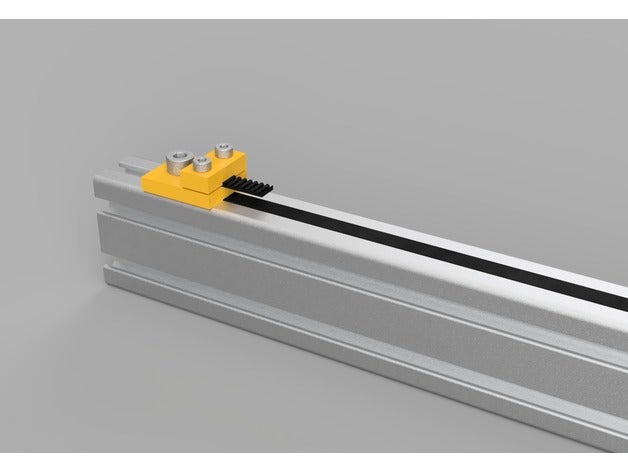 timing belt holder 20mm aluminum extrusion rail 3d printer accessories 2020 mount v-slot 2040 v slot 20x20 tensioner laser engraver x y clamp 3D print model - Mito3D