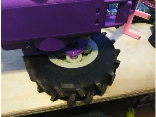 geared hub openrc tractor motor mod r c vehicles 3D print model - Mito3D