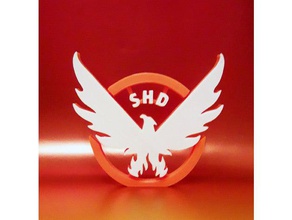 divisão de phoenix logotipo sinais e logotipos sombra tecnologia thedivision tom clancy 3d print model - Mito3D