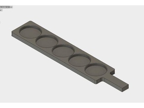 warhammer base holder 25mm toy & game accessories miniature tray 40k 3d print model - Mito3D
