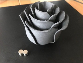 super rose magnetic stem art magnets 3d print model - Mito3D