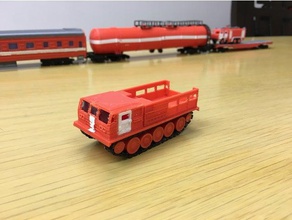 ats-59 g - tutti terian veicoli h0 1 87 modellino in scala giocattoli meccanici vigile del fuoco modellini di treni con il treno camion 3d print model - Mito3D