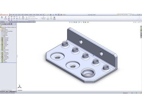 3-Loch-Pinsel-Senker-Halter Wand-Halterung tools Pinsel sterben Inhaber rcbs Neuladen 3d print model - Mito3D