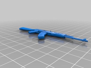 akm ak-47 pubg weapon model games ak47 gun 3d print model - Mito3D
