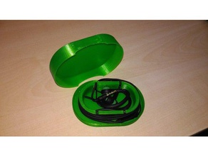caso fones de ouvido clipe a música caixa os auscultadores earbud fone dobradiça 3d print model - Mito3D