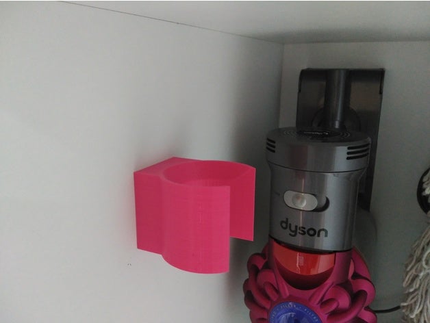 soporte tubo aspiradora dyson do agregado familiar 3D print model - Mito3D