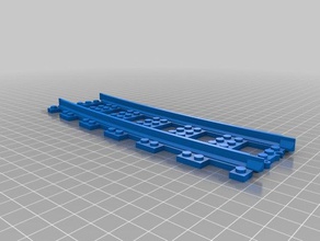 r120 curva pf brinquedos de construção tijolo tijolos l-medidor lego compatível ferroviário trem 3d print model - Mito3D