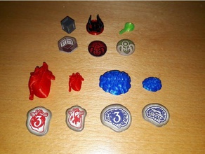 arkham horror lcg fichas juguetes y accesorios de juego cerebro contador daño fantasy flight la cordura token los tokens 3d print model - Mito3D