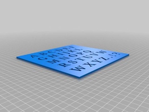 şablon - schablone abc sanat araçları mektuplar 3d print model - Mito3D